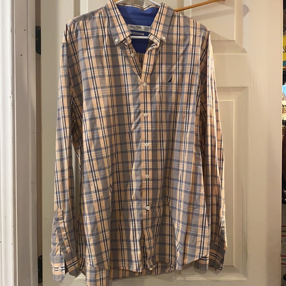 Nautica button down long sleeve shirt size XL